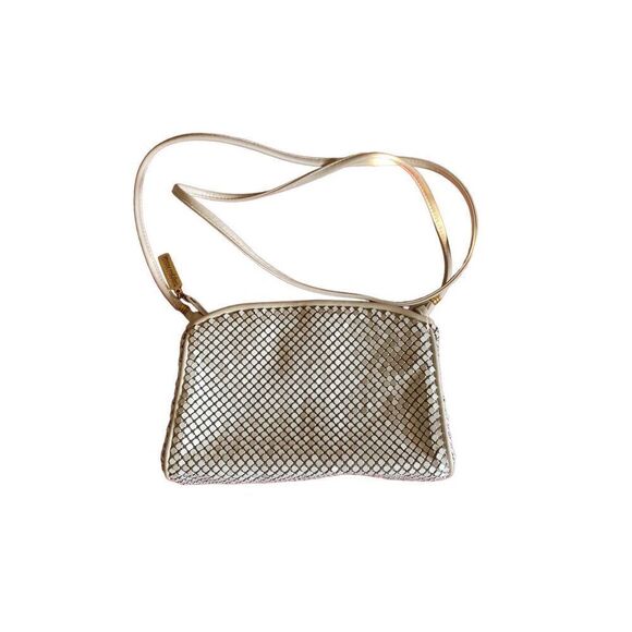 Whiting & Davis ivory vintage mesh off shoulder purse/bag - Picture 3 of 6